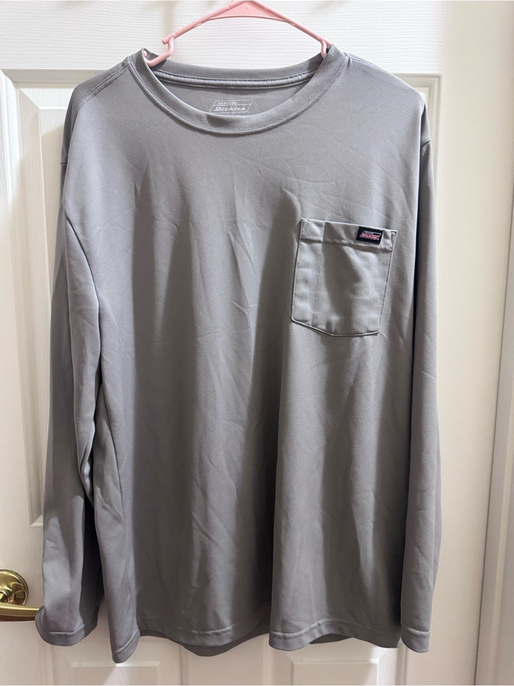 Dickies Men's Long Sleeve Pocket Tee - Gray